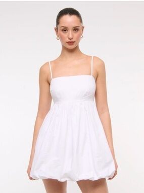 Abercrombie & Fitch White Spaghetti Strap Mini Dress